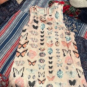 Kimchi Blue Butterfly Print Dress - Cream and Black